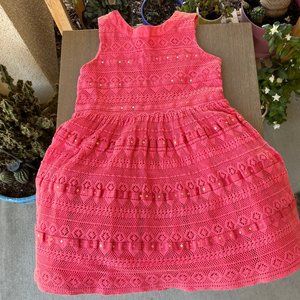 Chelsea's Corner Coral Sun Dress Girls Size 6